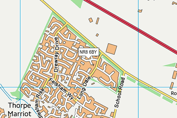 NR8 6BY map - OS VectorMap District (Ordnance Survey) NR8 6BY map - OS VectorMap District (Ordnance Survey)