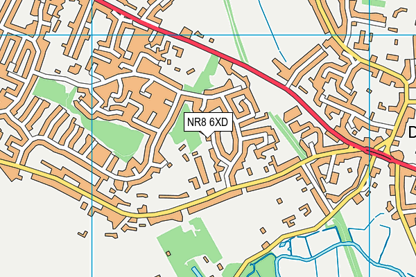 NR8 6XD map - OS VectorMap District (Ordnance Survey) NR8 6XD map - OS VectorMap District (Ordnance Survey)