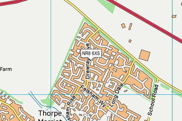 NR8 6XS map - OS VectorMap District (Ordnance Survey) NR8 6XS map - OS VectorMap District (Ordnance Survey)