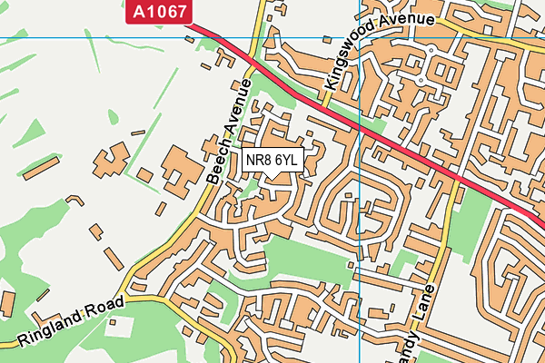 NR8 6YL map - OS VectorMap District (Ordnance Survey) NR8 6YL map - OS VectorMap District (Ordnance Survey)