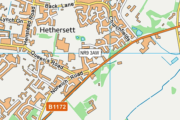 NR9 3AW map - OS VectorMap District (Ordnance Survey) NR9 3AW map - OS VectorMap District (Ordnance Survey)