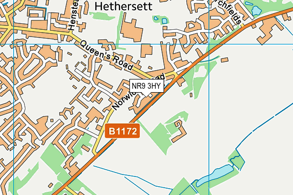 NR9 3HY map - OS VectorMap District (Ordnance Survey) NR9 3HY map - OS VectorMap District (Ordnance Survey)