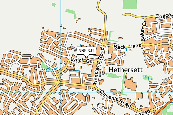 NR9 3JT map - OS VectorMap District (Ordnance Survey)