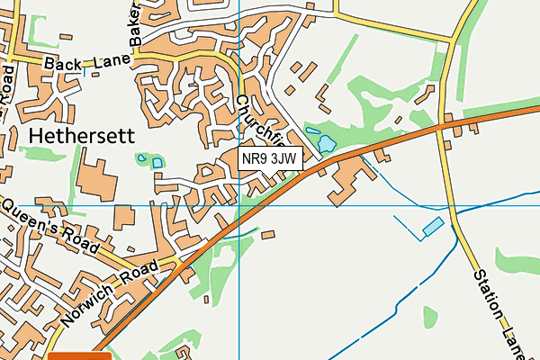 NR9 3JW map - OS VectorMap District (Ordnance Survey) NR9 3JW map - OS VectorMap District (Ordnance Survey)