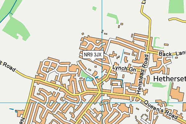 NR9 3JX map - OS VectorMap District (Ordnance Survey) NR9 3JX map - OS VectorMap District (Ordnance Survey)