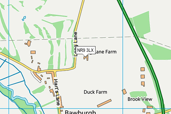 NR9 3LX map - OS VectorMap District (Ordnance Survey)