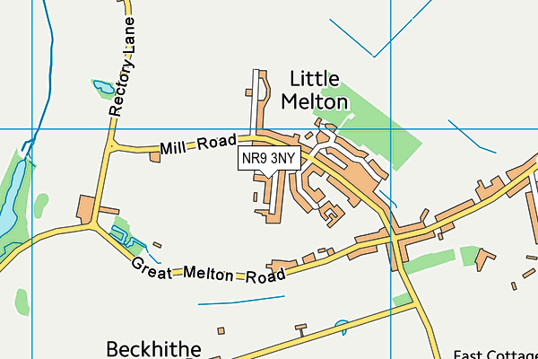 NR9 3NY map - OS VectorMap District (Ordnance Survey)