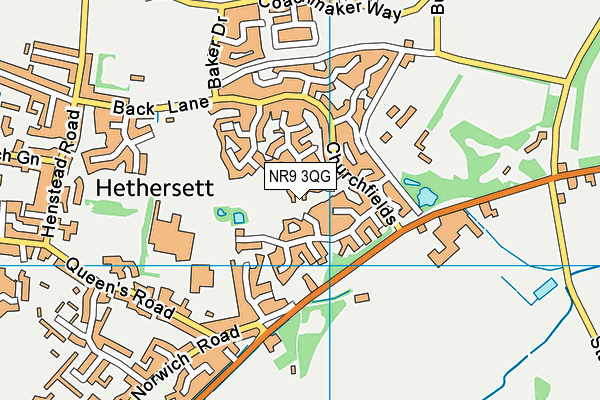 NR9 3QG map - OS VectorMap District (Ordnance Survey) NR9 3QG map - OS VectorMap District (Ordnance Survey)