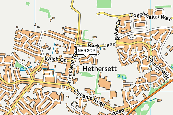 NR9 3QP map - OS VectorMap District (Ordnance Survey) NR9 3QP map - OS VectorMap District (Ordnance Survey)