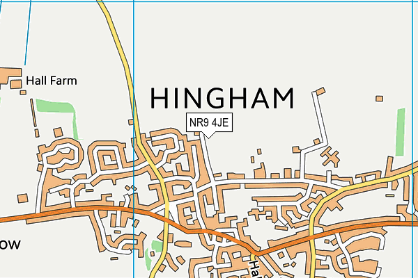 NR9 4JE map - OS VectorMap District (Ordnance Survey)