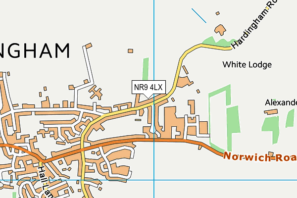 NR9 4LX map - OS VectorMap District (Ordnance Survey) NR9 4LX map - OS VectorMap District (Ordnance Survey)