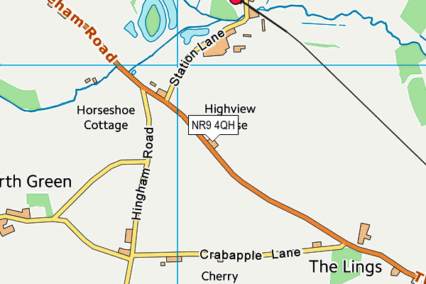 NR9 4QH map - OS VectorMap District (Ordnance Survey) NR9 4QH map - OS VectorMap District (Ordnance Survey)