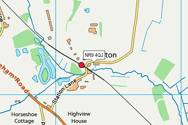 NR9 4QJ map - OS VectorMap District (Ordnance Survey) NR9 4QJ map - OS VectorMap District (Ordnance Survey)