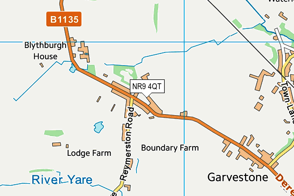 NR9 4QT map - OS VectorMap District (Ordnance Survey)
