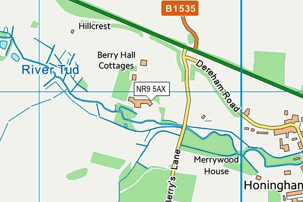 NR9 5AX map - OS VectorMap District (Ordnance Survey) NR9 5AX map - OS VectorMap District (Ordnance Survey)