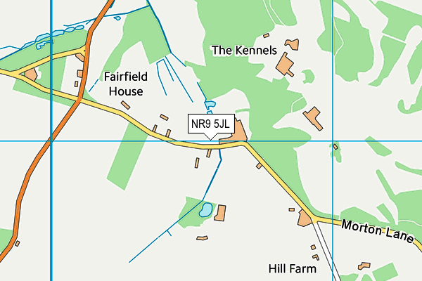 NR9 5JL map - OS VectorMap District (Ordnance Survey)