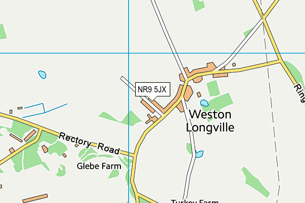 NR9 5JX map - OS VectorMap District (Ordnance Survey)