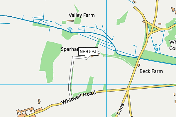 NR9 5PJ map - OS VectorMap District (Ordnance Survey) NR9 5PJ map - OS VectorMap District (Ordnance Survey)