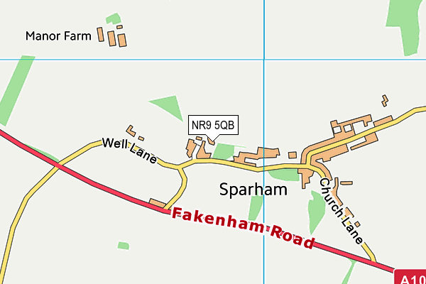 NR9 5QB map - OS VectorMap District (Ordnance Survey) NR9 5QB map - OS VectorMap District (Ordnance Survey)
