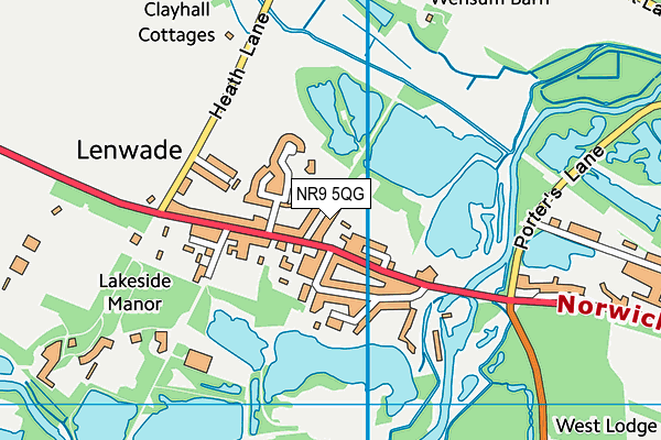 NR9 5QG map - OS VectorMap District (Ordnance Survey) NR9 5QG map - OS VectorMap District (Ordnance Survey)