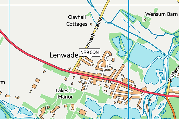 NR9 5QN map - OS VectorMap District (Ordnance Survey)