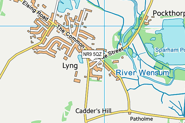NR9 5QZ map - OS VectorMap District (Ordnance Survey) NR9 5QZ map - OS VectorMap District (Ordnance Survey)