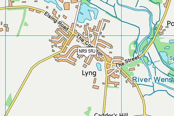NR9 5RJ map - OS VectorMap District (Ordnance Survey) NR9 5RJ map - OS VectorMap District (Ordnance Survey)