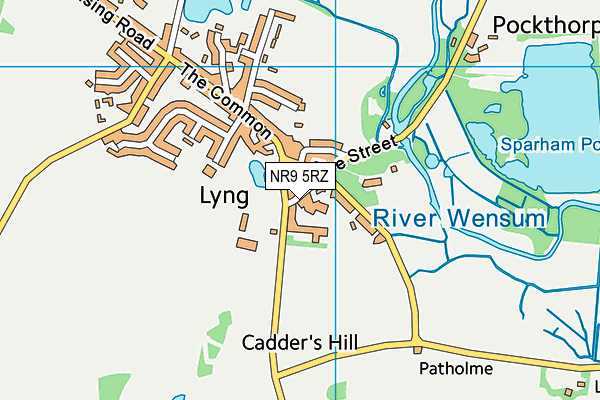 NR9 5RZ map - OS VectorMap District (Ordnance Survey) NR9 5RZ map - OS VectorMap District (Ordnance Survey)
