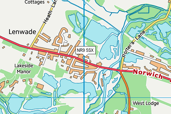 NR9 5SX map - OS VectorMap District (Ordnance Survey) NR9 5SX map - OS VectorMap District (Ordnance Survey)