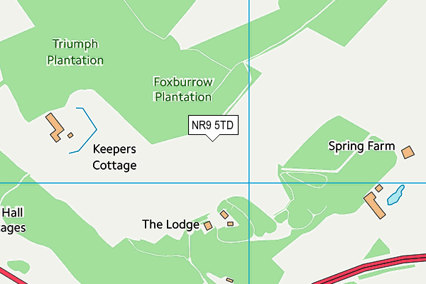 NR9 5TD map - OS VectorMap District (Ordnance Survey)