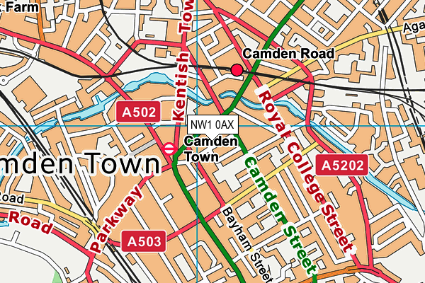 NW1 0AX map - OS VectorMap District (Ordnance Survey)