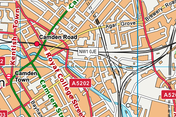 NW1 0JE map - OS VectorMap District (Ordnance Survey) NW1 0JE map - OS VectorMap District (Ordnance Survey)