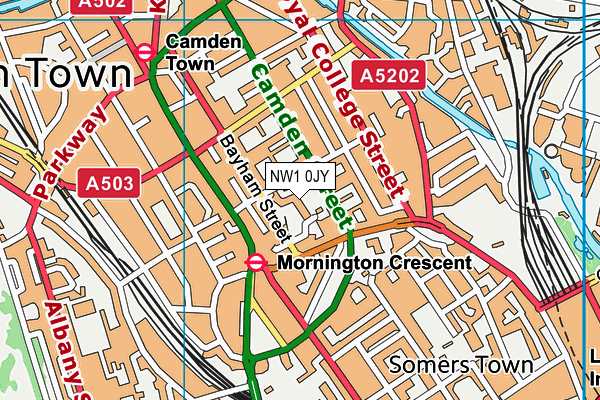 NW1 0JY map - OS VectorMap District (Ordnance Survey)