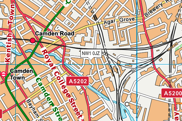 NW1 0JZ map - OS VectorMap District (Ordnance Survey) NW1 0JZ map - OS VectorMap District (Ordnance Survey)