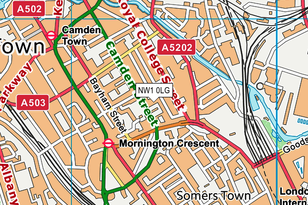 NW1 0LG map - OS VectorMap District (Ordnance Survey) NW1 0LG map - OS VectorMap District (Ordnance Survey)