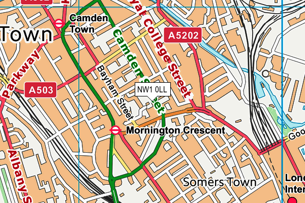 NW1 0LL map - OS VectorMap District (Ordnance Survey) NW1 0LL map - OS VectorMap District (Ordnance Survey)