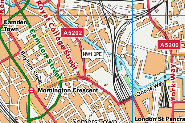 NW1 0PE map - OS VectorMap District (Ordnance Survey) NW1 0PE map - OS VectorMap District (Ordnance Survey)