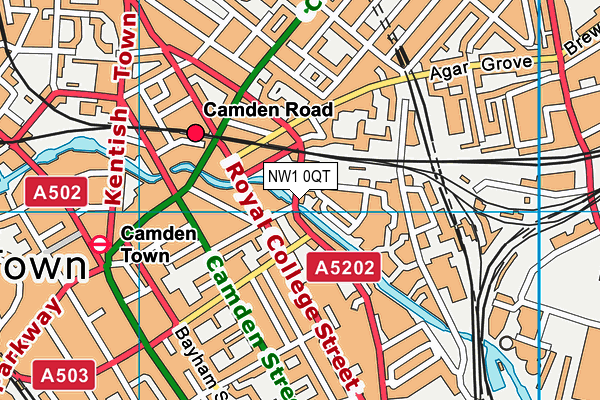 NW1 0QT map - OS VectorMap District (Ordnance Survey)