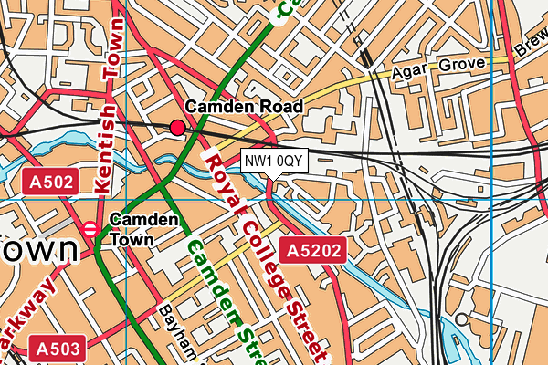 NW1 0QY map - OS VectorMap District (Ordnance Survey)