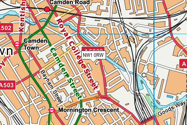NW1 0RW map - OS VectorMap District (Ordnance Survey) NW1 0RW map - OS VectorMap District (Ordnance Survey)