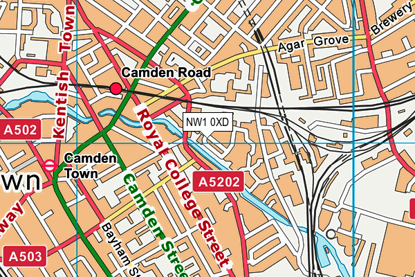 NW1 0XD map - OS VectorMap District (Ordnance Survey)