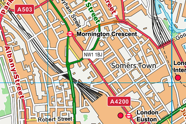 NW1 1BJ map - OS VectorMap District (Ordnance Survey) NW1 1BJ map - OS VectorMap District (Ordnance Survey)