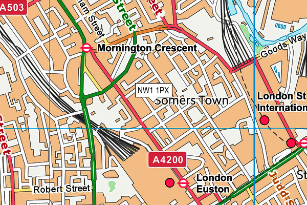 NW1 1PX map - OS VectorMap District (Ordnance Survey)