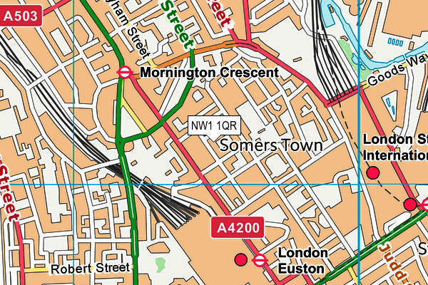 NW1 1QR map - OS VectorMap District (Ordnance Survey)