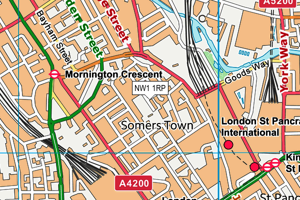 NW1 1RP map - OS VectorMap District (Ordnance Survey) NW1 1RP map - OS VectorMap District (Ordnance Survey)