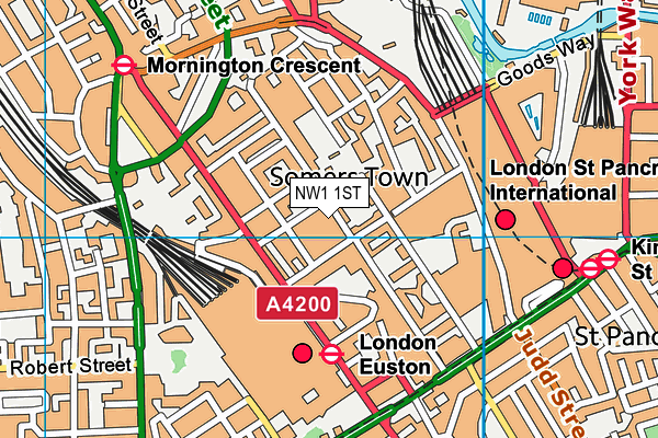 NW1 1ST map - OS VectorMap District (Ordnance Survey)