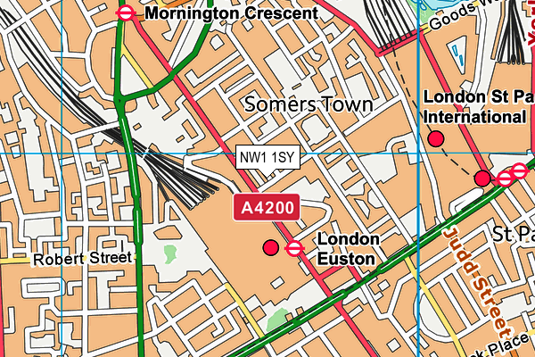NW1 1SY map - OS VectorMap District (Ordnance Survey) NW1 1SY map - OS VectorMap District (Ordnance Survey)
