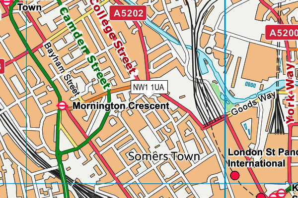 NW1 1UA map - OS VectorMap District (Ordnance Survey)