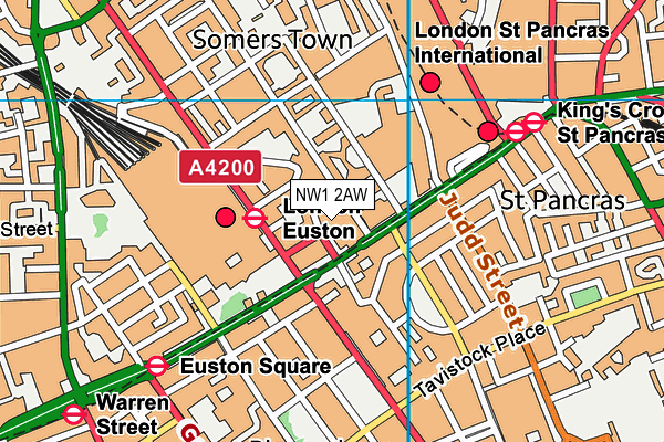 NW1 2AW map - OS VectorMap District (Ordnance Survey) NW1 2AW map - OS VectorMap District (Ordnance Survey)