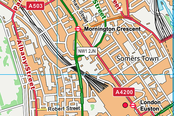 NW1 2JN map - OS VectorMap District (Ordnance Survey) NW1 2JN map - OS VectorMap District (Ordnance Survey)
